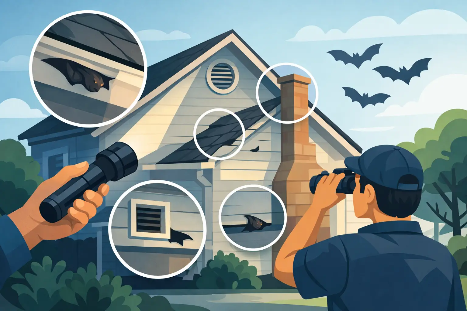 How to Spot Bat Entryways Around Your Home