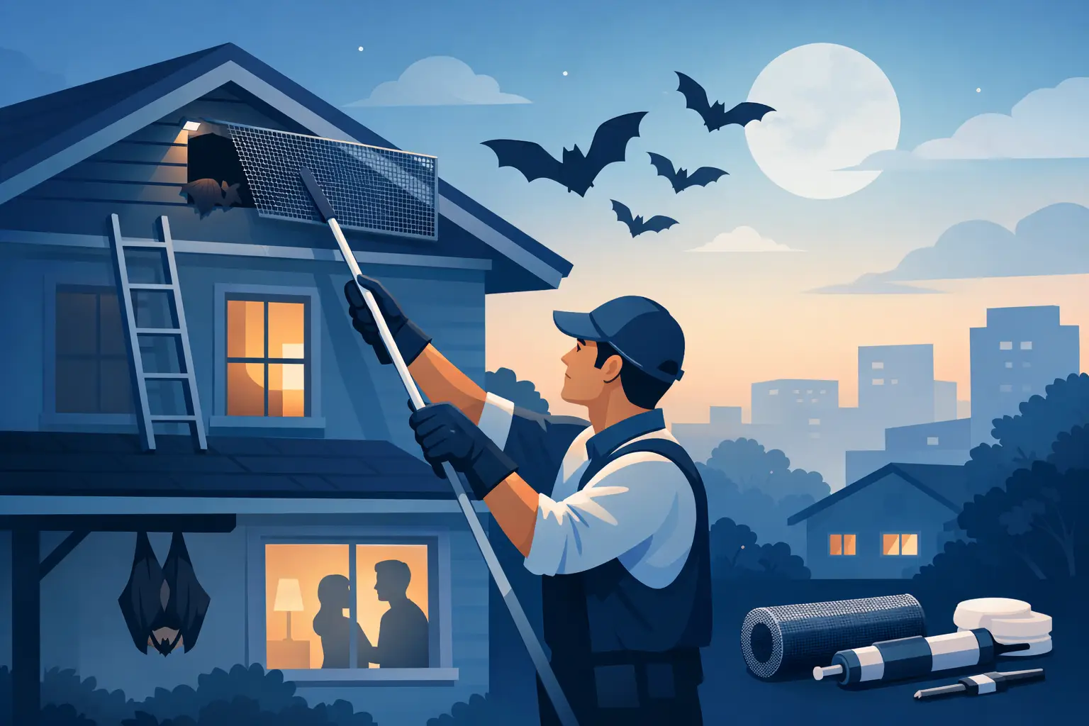 Bat Exclusion for Occupied Buildings Safely